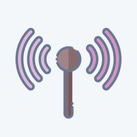 Icon Signal Stream. related to Podcast symbol. doodle style. simple design editable. simple illustration vector