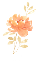 Orange und lila Rose Aquarell Blume zum Hochzeit Einladung png