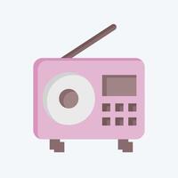 Icon Radio. related to Podcast symbol. flat style. simple design editable. simple illustration vector