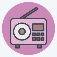 Icon Radio. related to Podcast symbol. color mate style. simple design editable. simple illustration vector