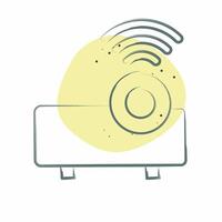 Icon Projector. related to Podcast symbol. Color Spot Style. simple design editable. simple illustration vector