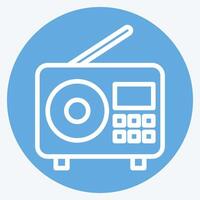 Icon Radio. related to Podcast symbol. blue eyes style. simple design editable. simple illustration vector