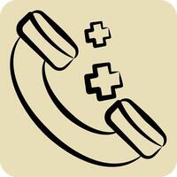 Icon Phone Call. related to Ring symbol. hand drawn style. simple design editable. simple illustration vector