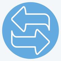 Icon Repeat. related to Podcast symbol. blue eyes style. simple design editable. simple illustration vector