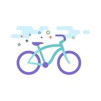 bajo jinete bicicleta icono plano color estilo vector ilustración