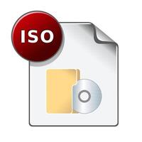 ISO file format icon in color. Data computer extension vector