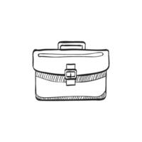 Hand drawn sketch icon briefcase vector