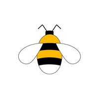 Bee concepts logo vector graphic abstract template. Isolated on white background.