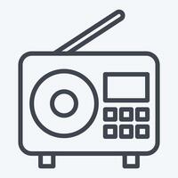 Icon Radio. related to Podcast symbol. line style. simple design editable. simple illustration vector