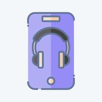 Icon App. related to Podcast symbol. doodle style. simple design editable. simple illustration vector