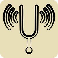 Icon Tuning Fork. related to Podcast symbol. glyph style. simple design editable. simple illustration vector