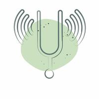 Icon Tuning Fork. related to Podcast symbol. Color Spot Style. simple design editable. simple illustration vector