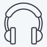 Icon Music. related to Podcast symbol. line style. simple design editable. simple illustration vector