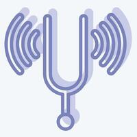 Icon Tuning Fork. related to Podcast symbol. two tone style. simple design editable. simple illustration vector