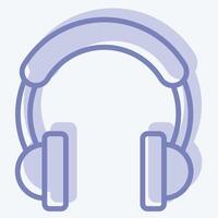 icono música. relacionado a podcast símbolo. dos tono estilo. sencillo diseño editable. sencillo ilustración vector