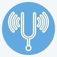 Icon Tuning Fork. related to Podcast symbol. blue eyes style. simple design editable. simple illustration vector