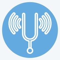 Icon Tuning Fork. related to Podcast symbol. blue eyes style. simple design editable. simple illustration vector