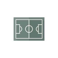 Soccer field icon in flat color style. Sport competition team side line vector