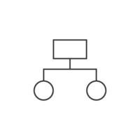 Hierarchy icon in thin outline style vector