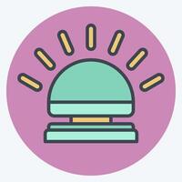 Icon Reception Bell. related to Ring symbol. color mate style. simple design editable. simple illustration vector