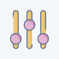 Icon Music Adjuster. related to Podcast symbol. doodle style. simple design editable. simple illustration vector