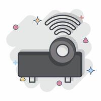 Icon Projector. related to Podcast symbol. comic style. simple design editable. simple illustration vector