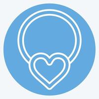 Icon Necklace. related to Ring symbol. blue eyes style. simple design editable. simple illustration vector