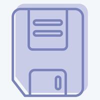 Icon Save. related to Podcast symbol. two tone style. simple design editable. simple illustration vector