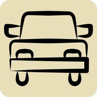 Icon Wedding Car. related to Ring symbol. hand drawn style. simple design editable. simple illustration vector