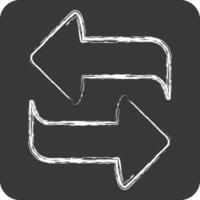 Icon Repeat. related to Podcast symbol. chalk Style. simple design editable. simple illustration vector