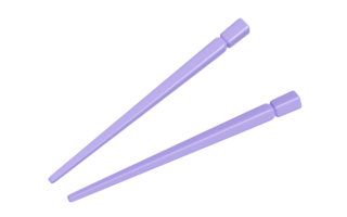 3d chopstick chinese or chopstick japanese isolated. 3d render illustration png