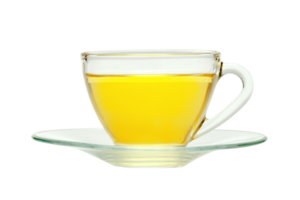 Transparent cup of tea isolated png