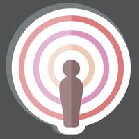 Sticker Podcast. related to Podcast symbol. simple design editable. simple illustration vector