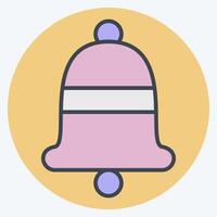 Icon Bell. related to Ring symbol. color mate style. simple design editable. simple illustration vector