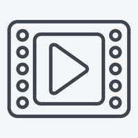 Icon Film. related to Podcast symbol. line style. simple design editable. simple illustration vector
