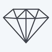Icon Diamond. related to Ring symbol. line style. simple design editable. simple illustration vector