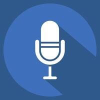 Icon Favourite. related to Podcast symbol. long shadow style. simple design editable. simple illustration vector