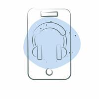 Icon App. related to Podcast symbol. Color Spot Style. simple design editable. simple illustration vector