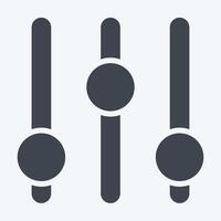 Icon Music Adjuster. related to Podcast symbol. glyph style. simple design editable. simple illustration vector