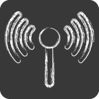 Icon Signal Stream. related to Podcast symbol. chalk Style. simple design editable. simple illustration vector