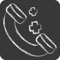 Icon Phone Call. related to Ring symbol. chalk Style. simple design editable. simple illustration vector