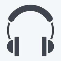 Icon Music. related to Podcast symbol. glyph style. simple design editable. simple illustration vector