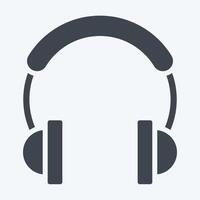 Icon Music. related to Podcast symbol. glyph style. simple design editable. simple illustration vector