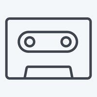 Icon Tape. related to Podcast symbol. line style. simple design editable. simple illustration vector