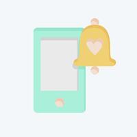 Icon Notification. related to Ring symbol. flat style. simple design editable. simple illustration vector