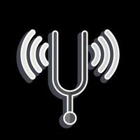 Icon Tuning Fork. related to Podcast symbol. glossy style. simple design editable. simple illustration vector