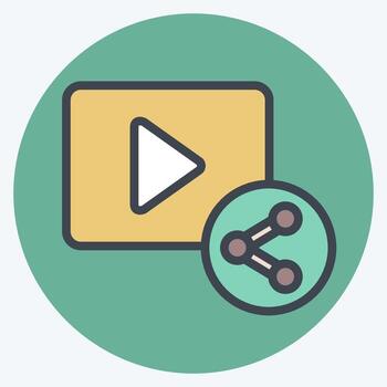 Icon Share. related to Podcast symbol. color mate style. simple design editable. simple illustration vector