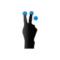 Finger gesture icon in duo tone color. Gadget touch pad smartphone laptop vector