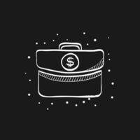 Briefcase doodle sketch illustration vector