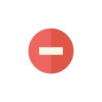 Stop sign icon in flat color style. Road warning restriction street direction vector